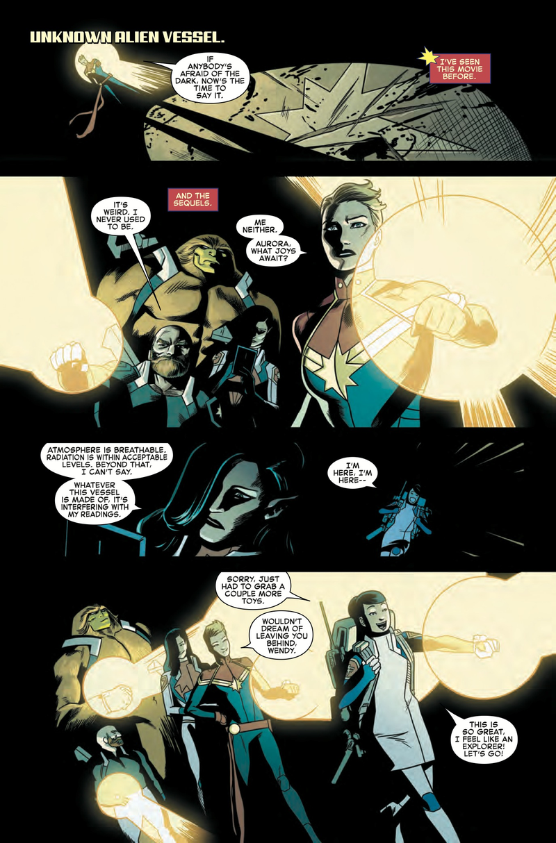Illustration for article titled Exclusive Marvel preview: Captain Marvel investigates a mysterious alien ship